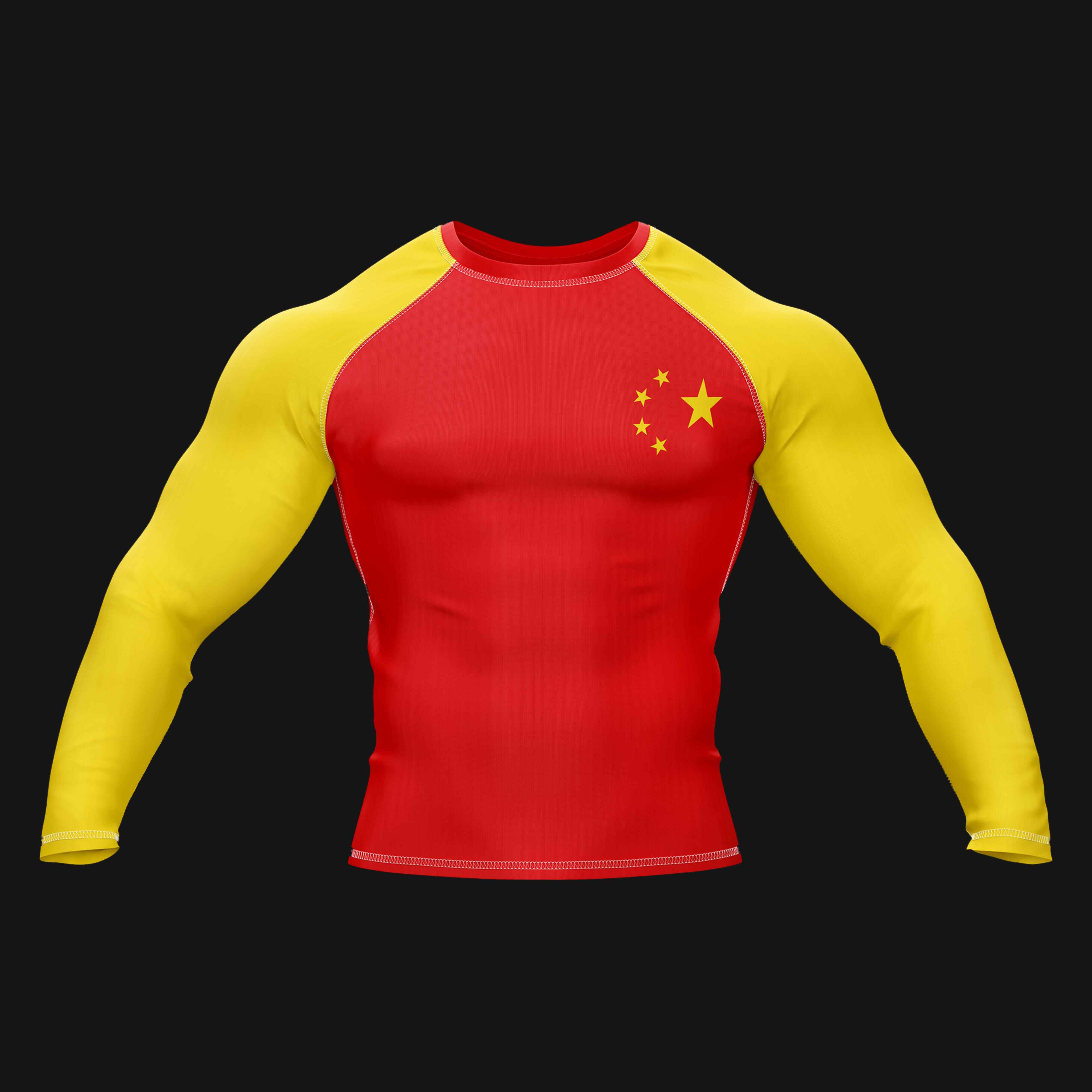 China Flag Compression Rash Guard