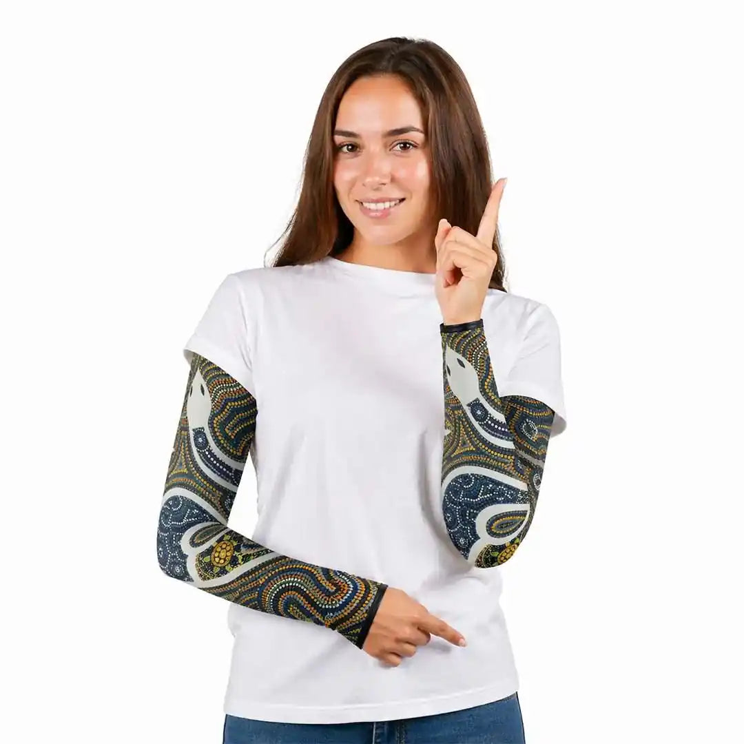 Combatra Outback Ancient Snake Art Arm Sleeves – UPF 50+