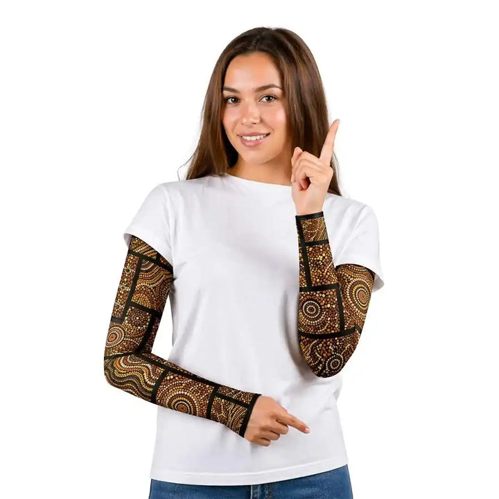 Combatra Outback Geometrical Pattern Arm Sleeves – UPF 50+