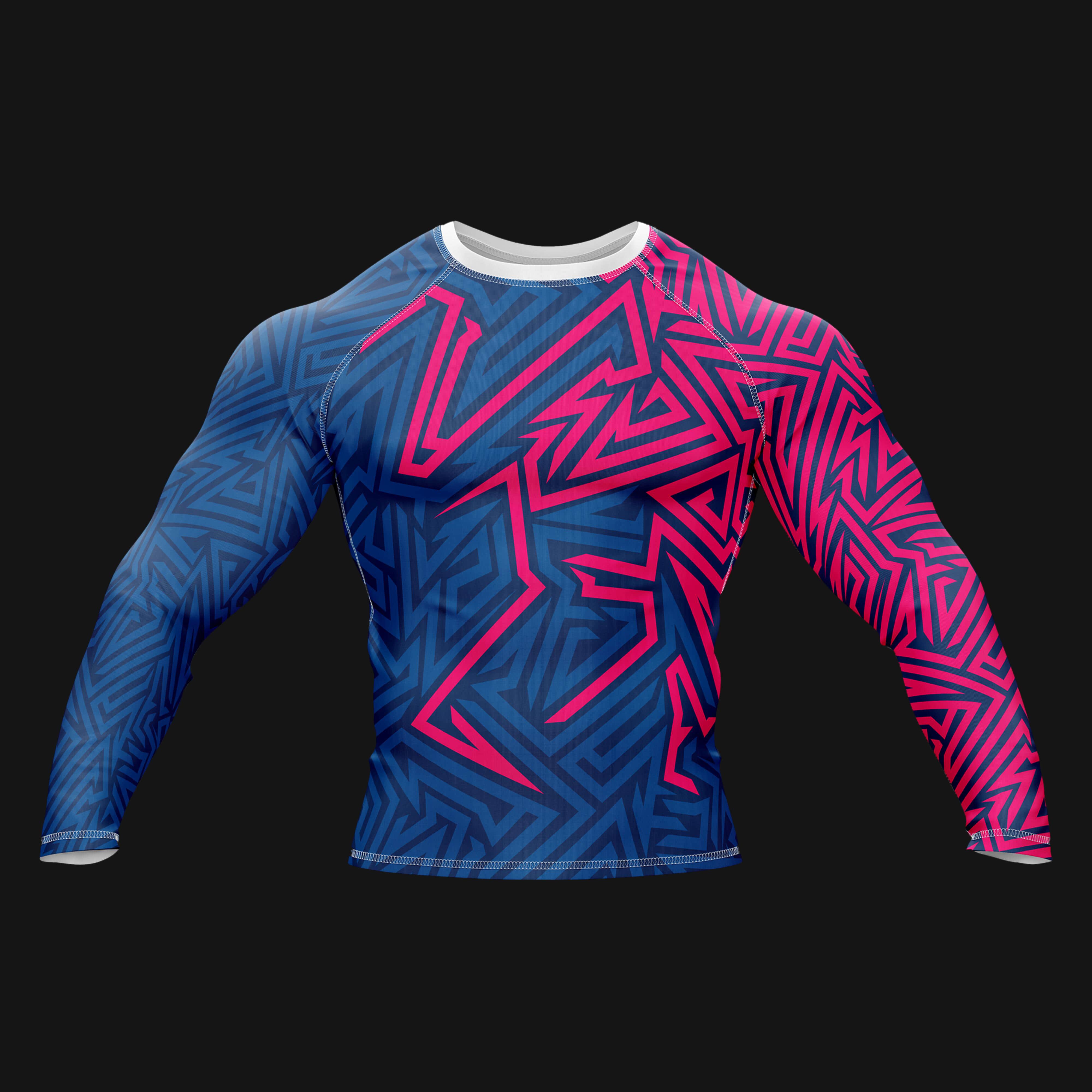 Abstract Geometric Compression Rash Guard