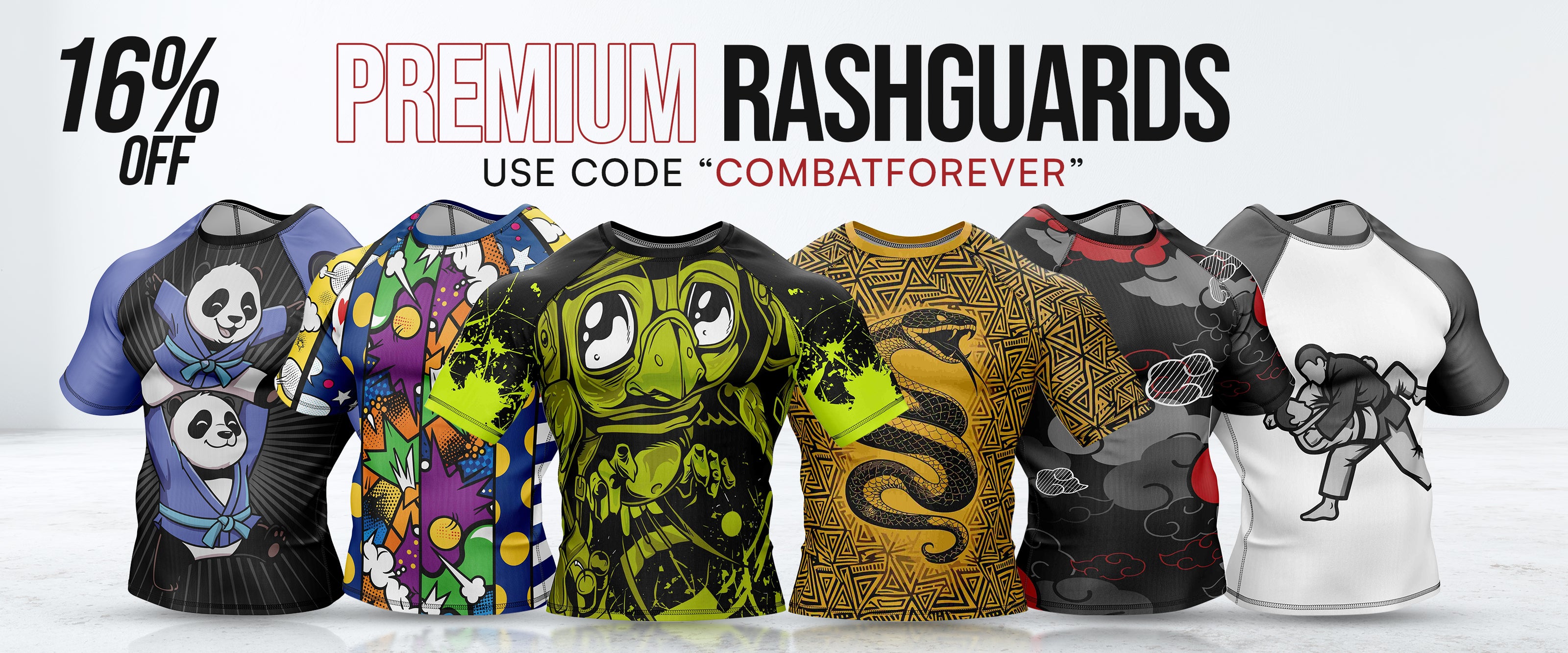 Combatra BJJ rashguards with UPF 50+ sun protection