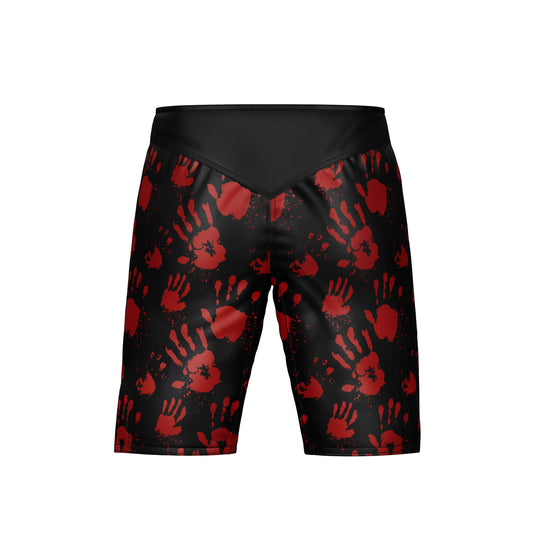Handprint Red and Black MMA Shorts