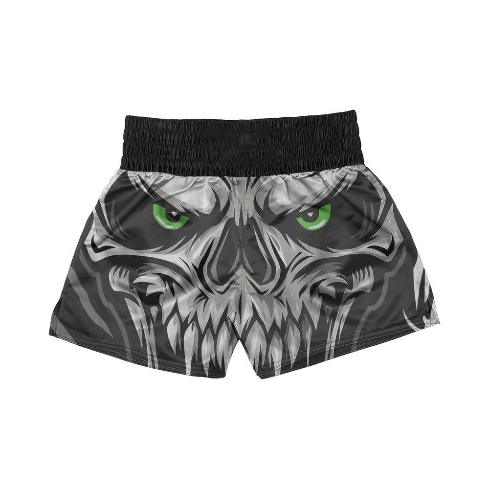 Scary Skeleton Muay Thai Shorts back view | Combatra