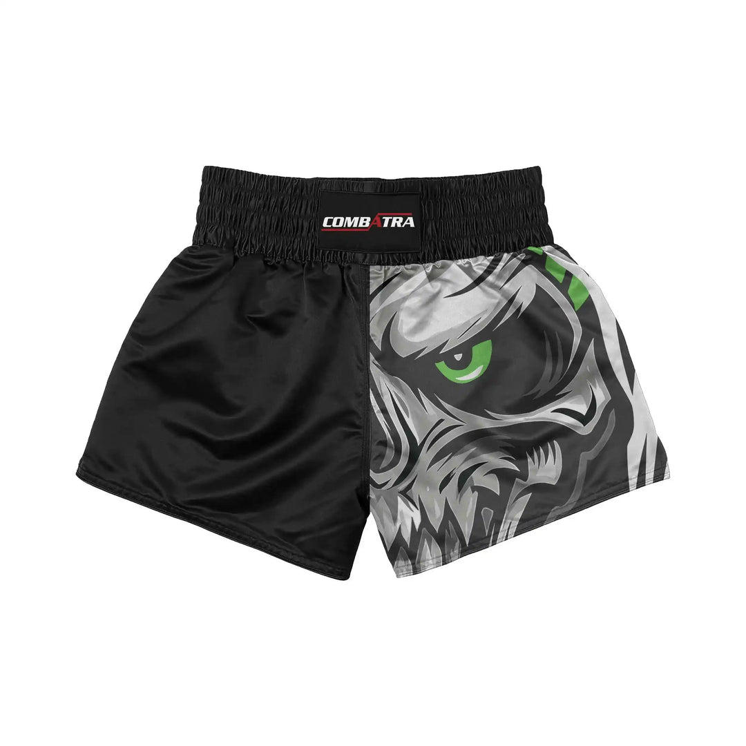 Scary Skeleton Muay Thai Shorts front view | Combatra