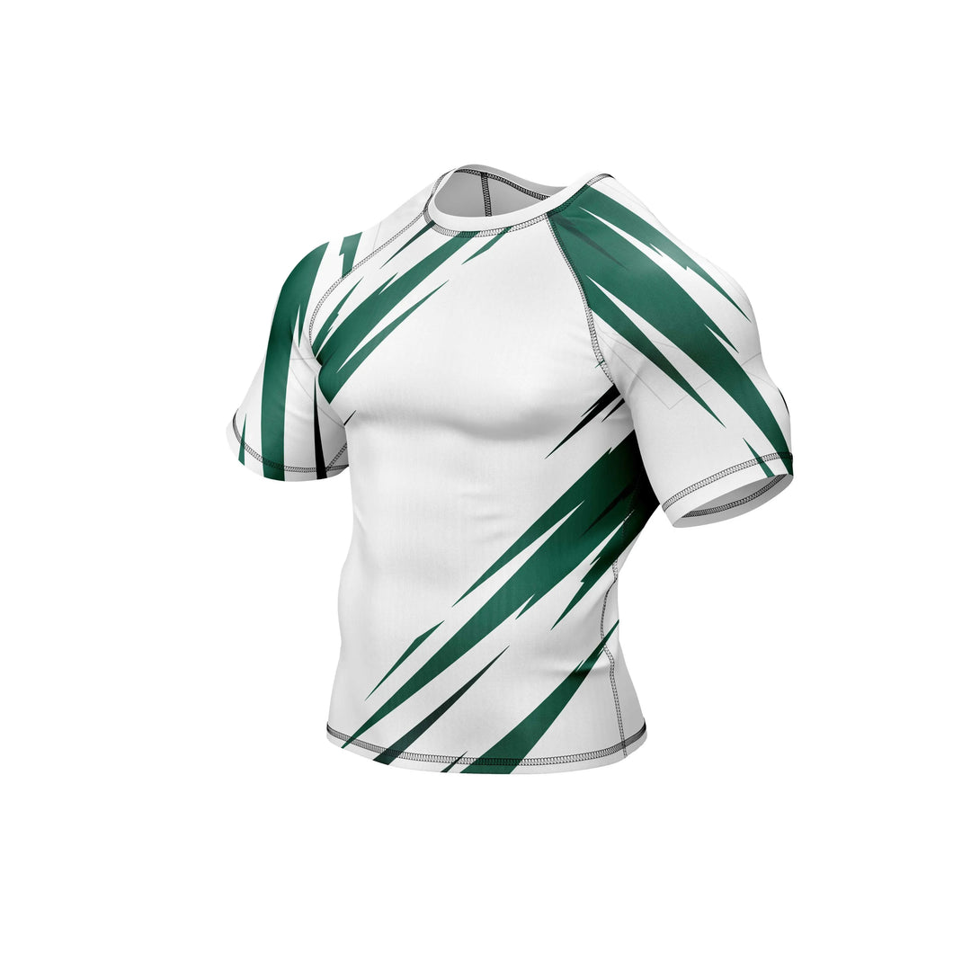 Combatra Green Strike Combat BJJ Rashguard – UPF 50+