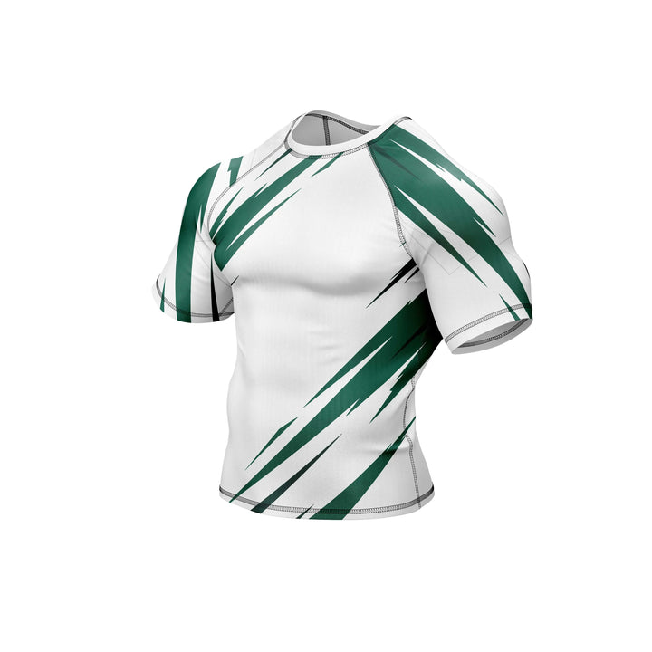 Combatra Green Strike Combat BJJ Rashguard – UPF 50+