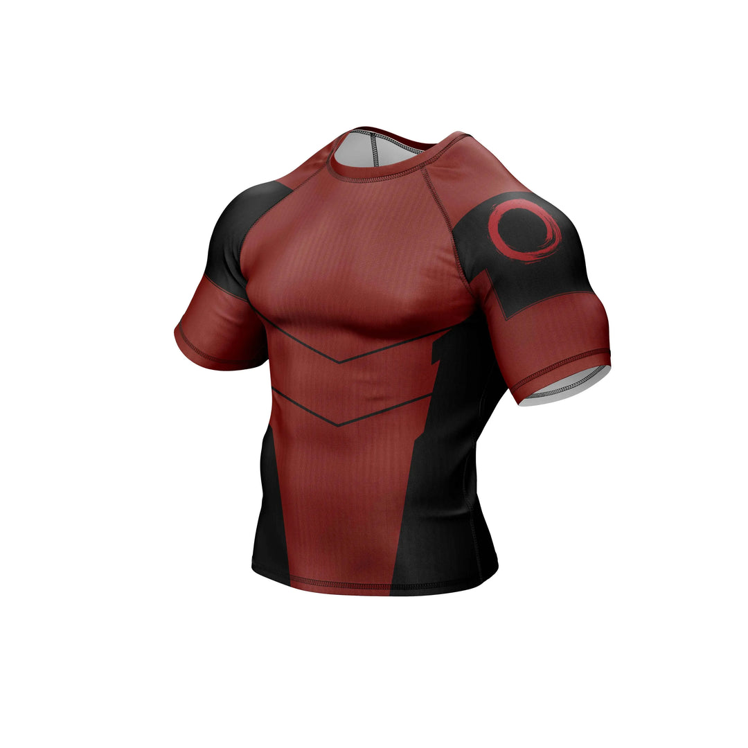 Combatra Red Vortex Combat BJJ Rashguard – UPF 50+