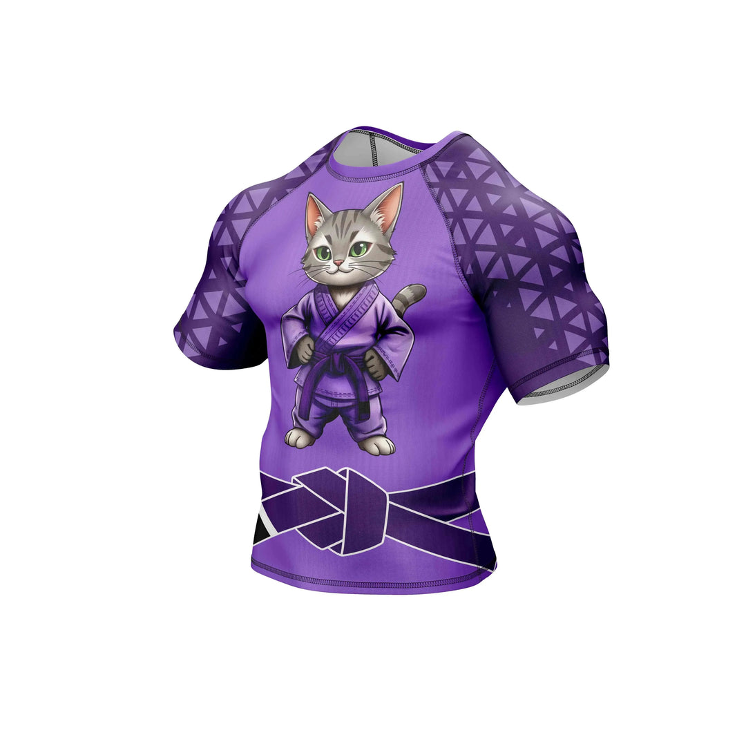 Combatra Cat Warrior Purple BJJ Rashguard – UPF 50+