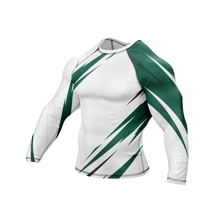 Combatra Green Strike Combat BJJ Rashguard – UPF 50+