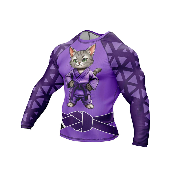 Combatra Cat Warrior Purple BJJ Rashguard – UPF 50+