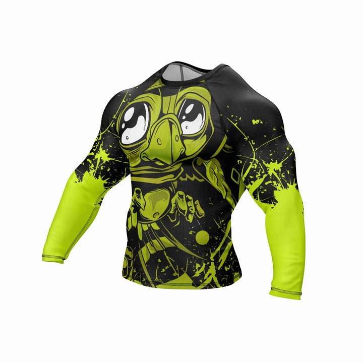 Combatra Green Chaos Mode BJJ Rashguard – UPF 50+