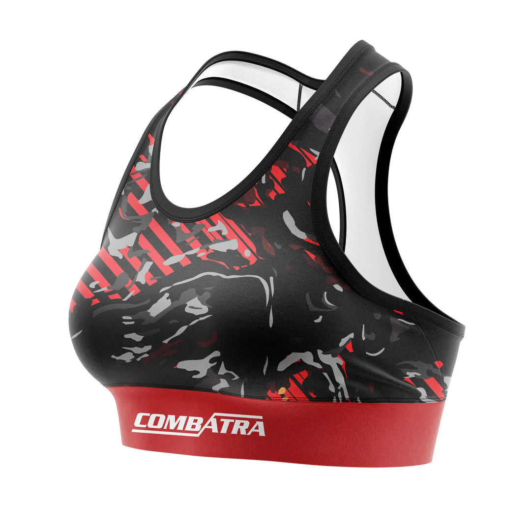 Red Camo Sports Bra | Combatra