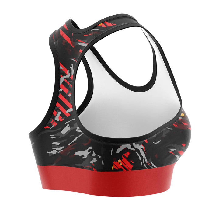 Red Camo Sports Bra | Combatra