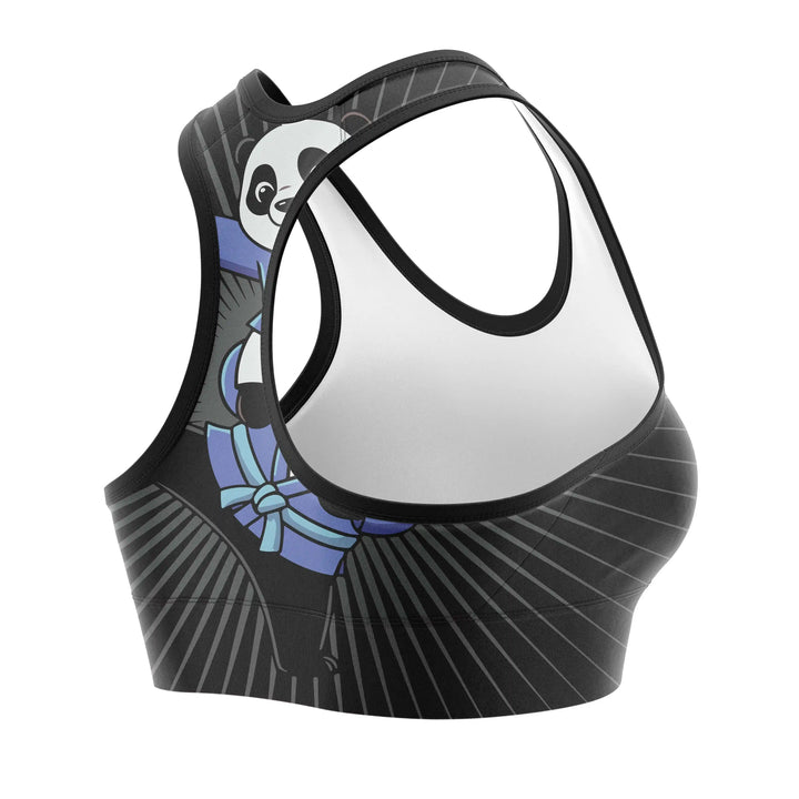 Panda Joy Sports Bra detail view | Combatra