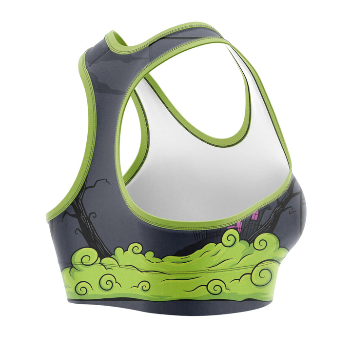 Neon Evil Energy Sports Bra detail view | Combatra