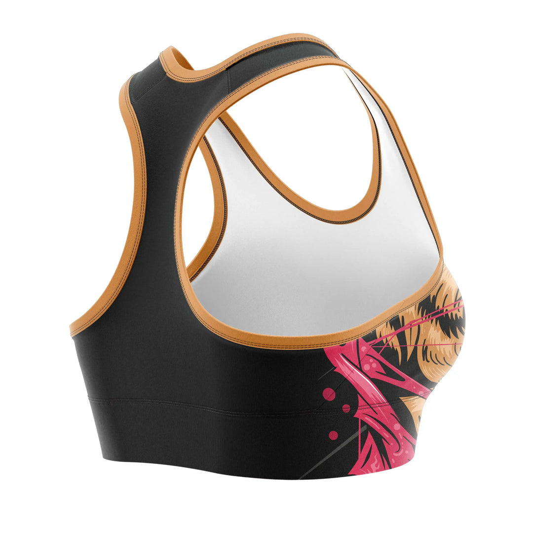Savage Bear Attack Sports Bra detail view | Combatra