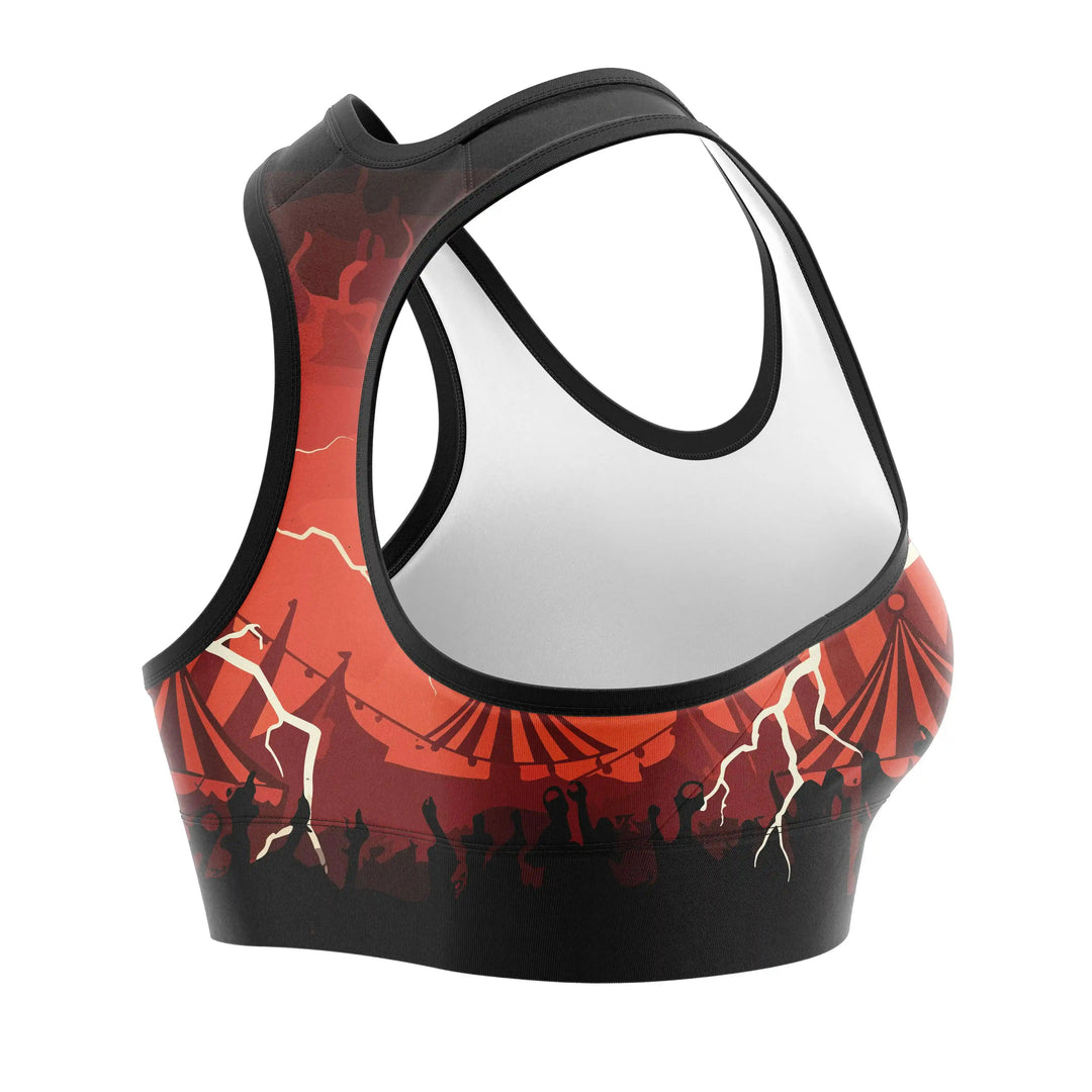 Creepy Doll Combat Sports Bra detail view | Combatra