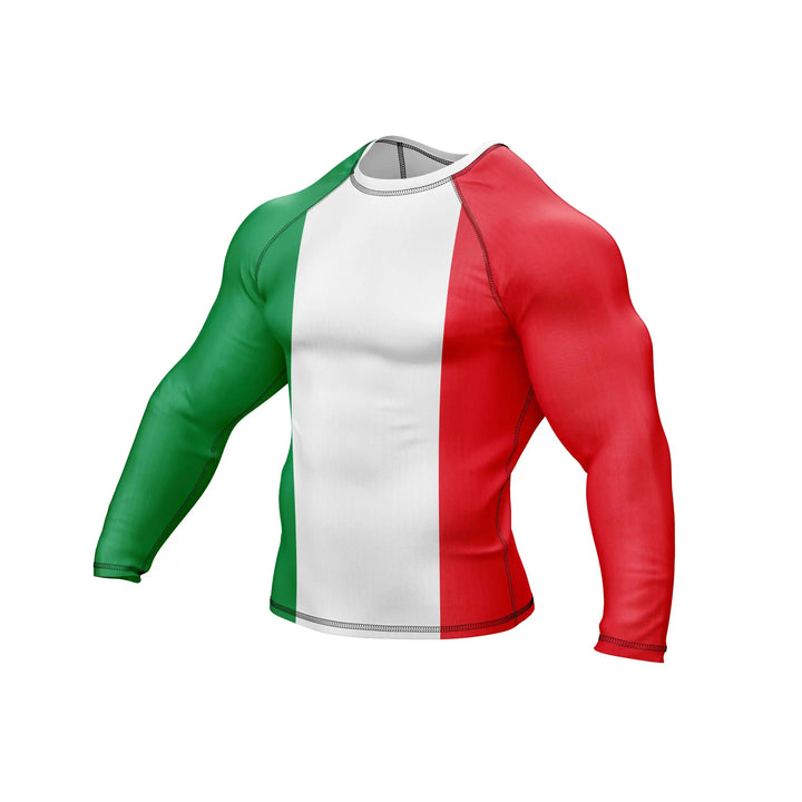 Combatra Italy Flag Patriotic BJJ Rashguard – UPF 50+