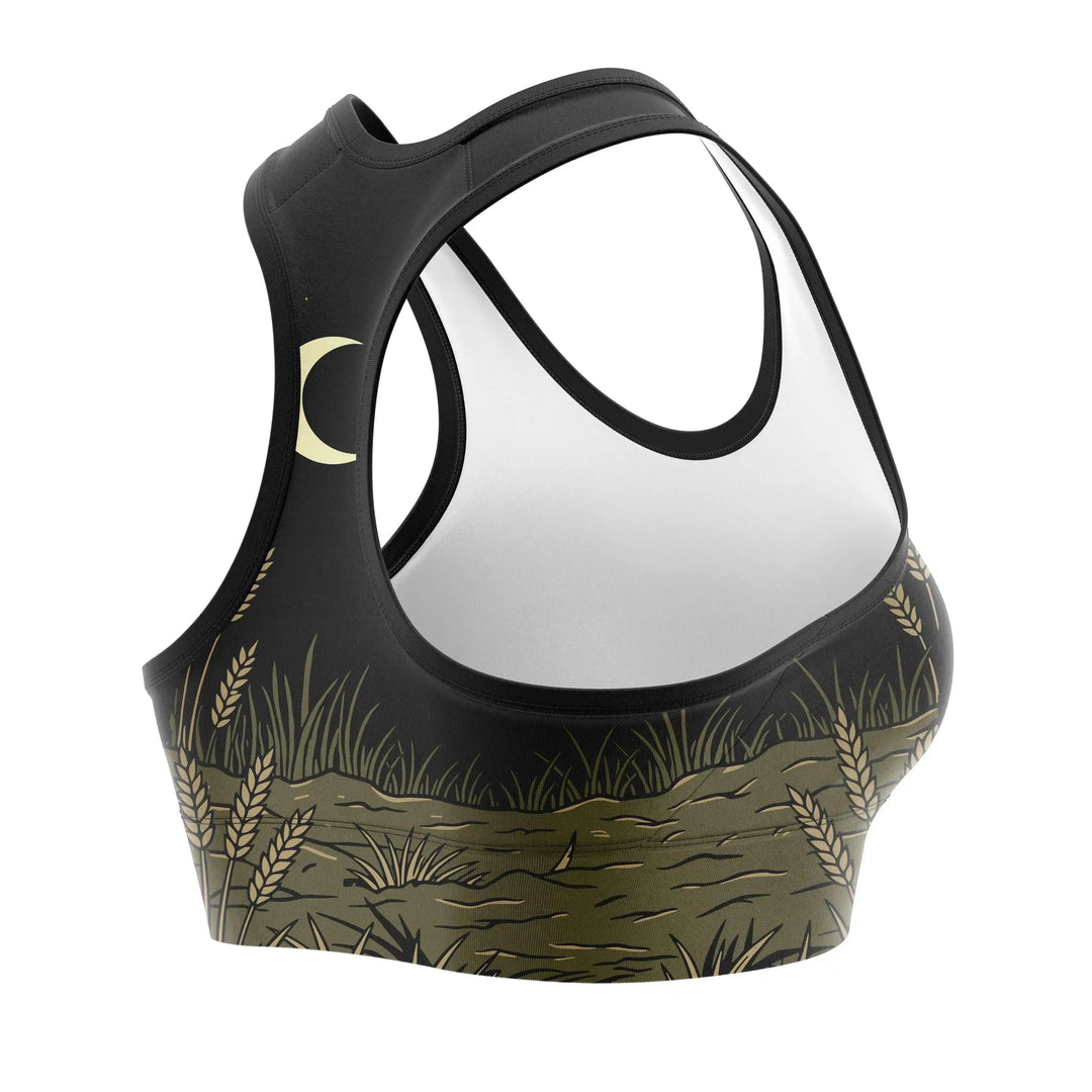 Night Scarecrow Warrior Sports Bra detail view | Combatra