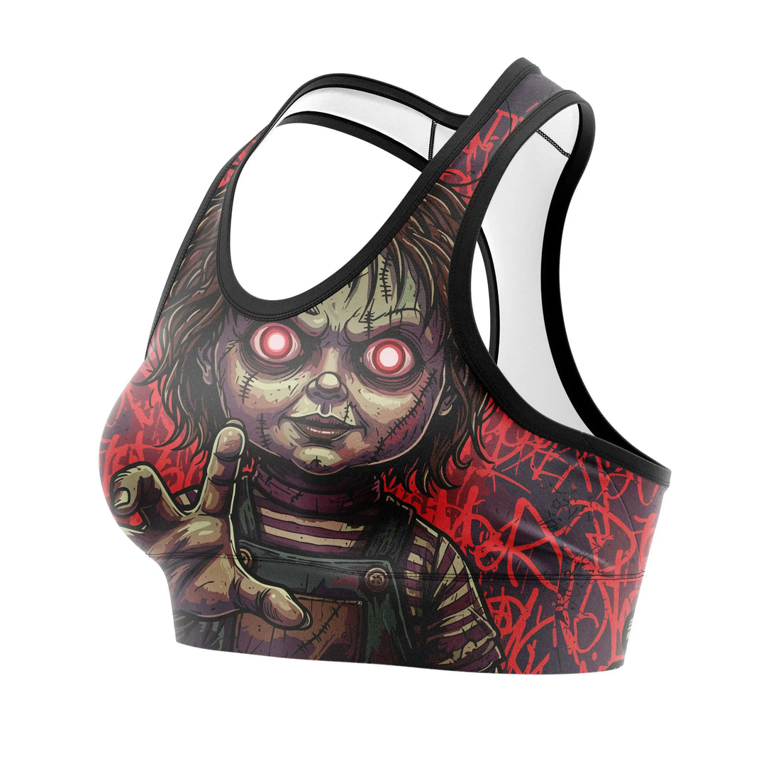 Cursed Doll Sports Bra alternate view | Combatra
