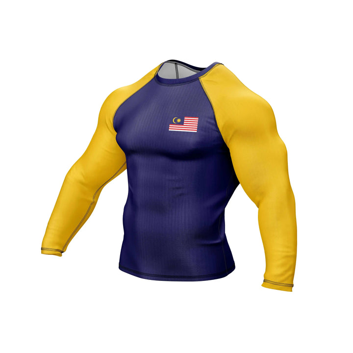 Combatra Malaysia Flag Patriotic BJJ Rashguard – UPF 50+