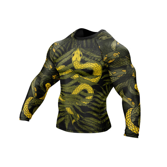 Abstract Snake Fury Compression Rash Guard