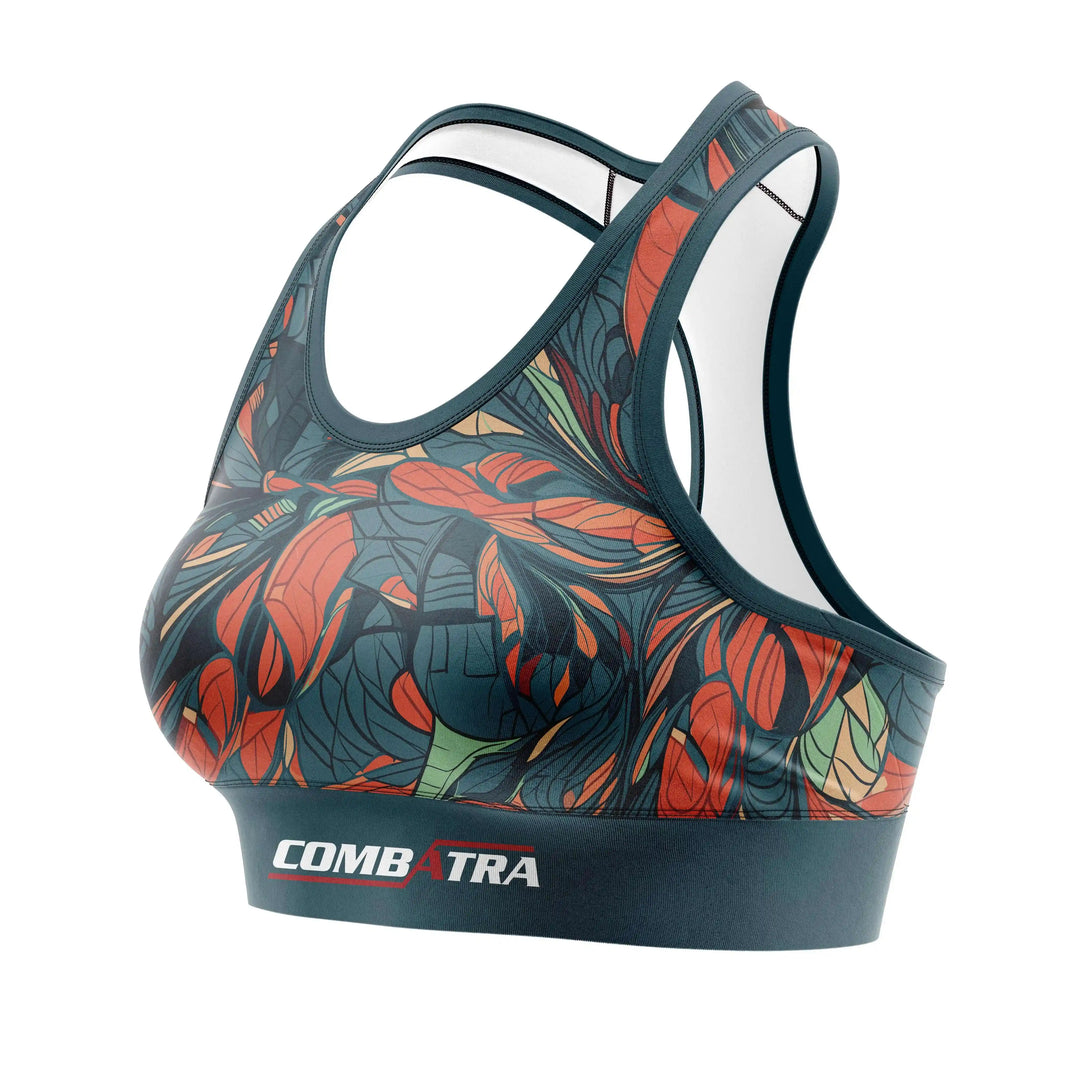 Feather Design Sports Bra alternate view | Combatra