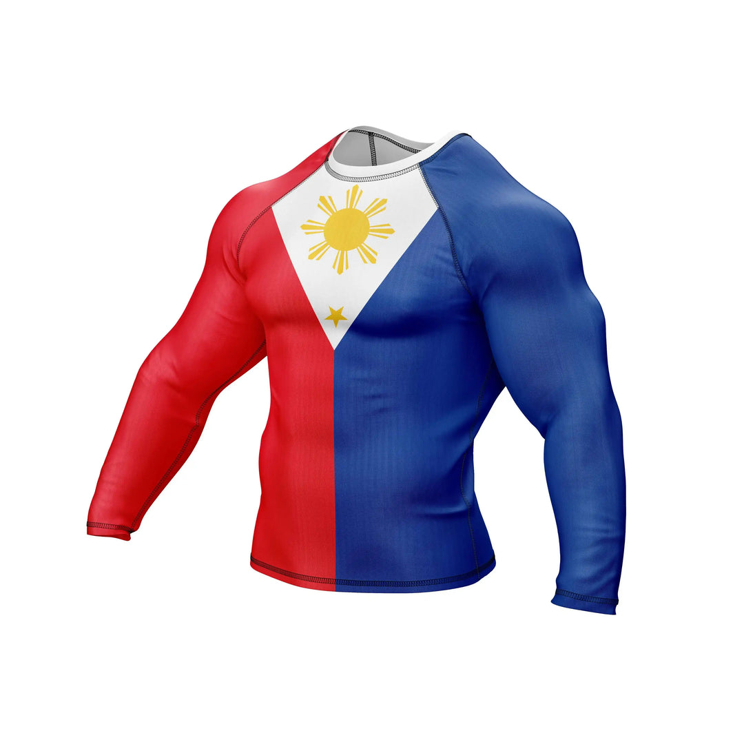 Combatra Philippines Flag Patriotic BJJ Rashguard – UPF 50+