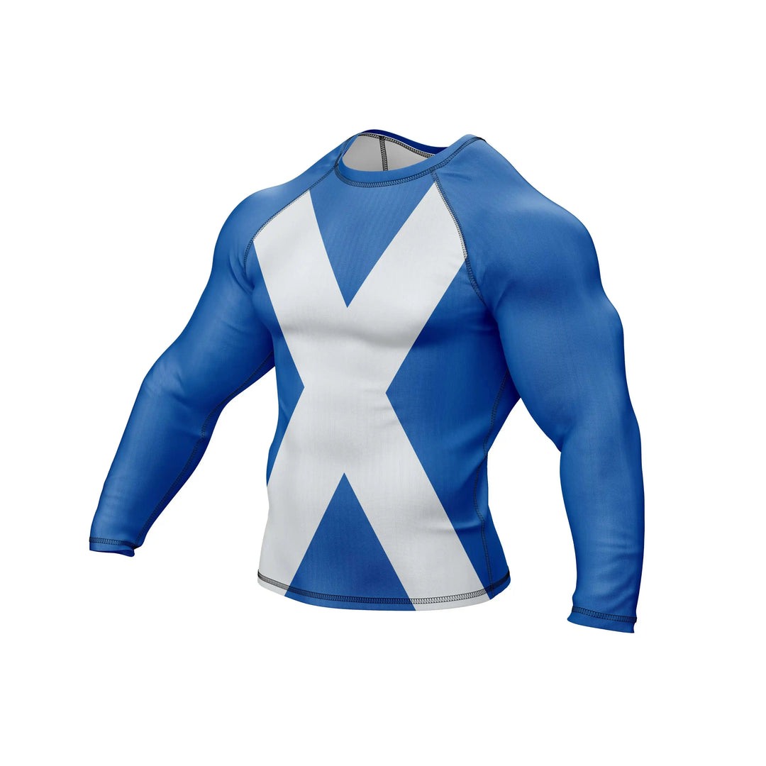 Combatra Scotland Flag Patriotic BJJ Rashguard – UPF 50+