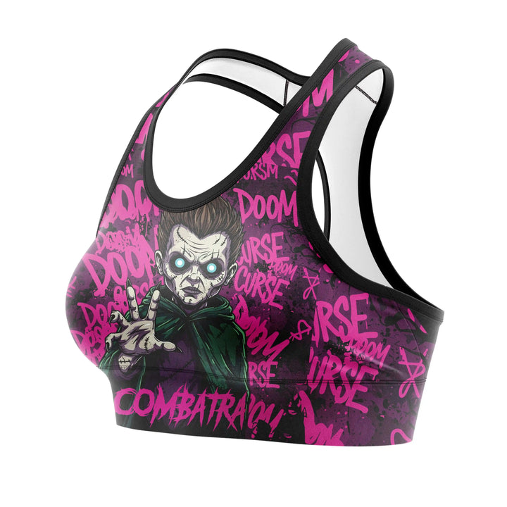 Dark Doom Curse Sports Bra alternate view | Combatra