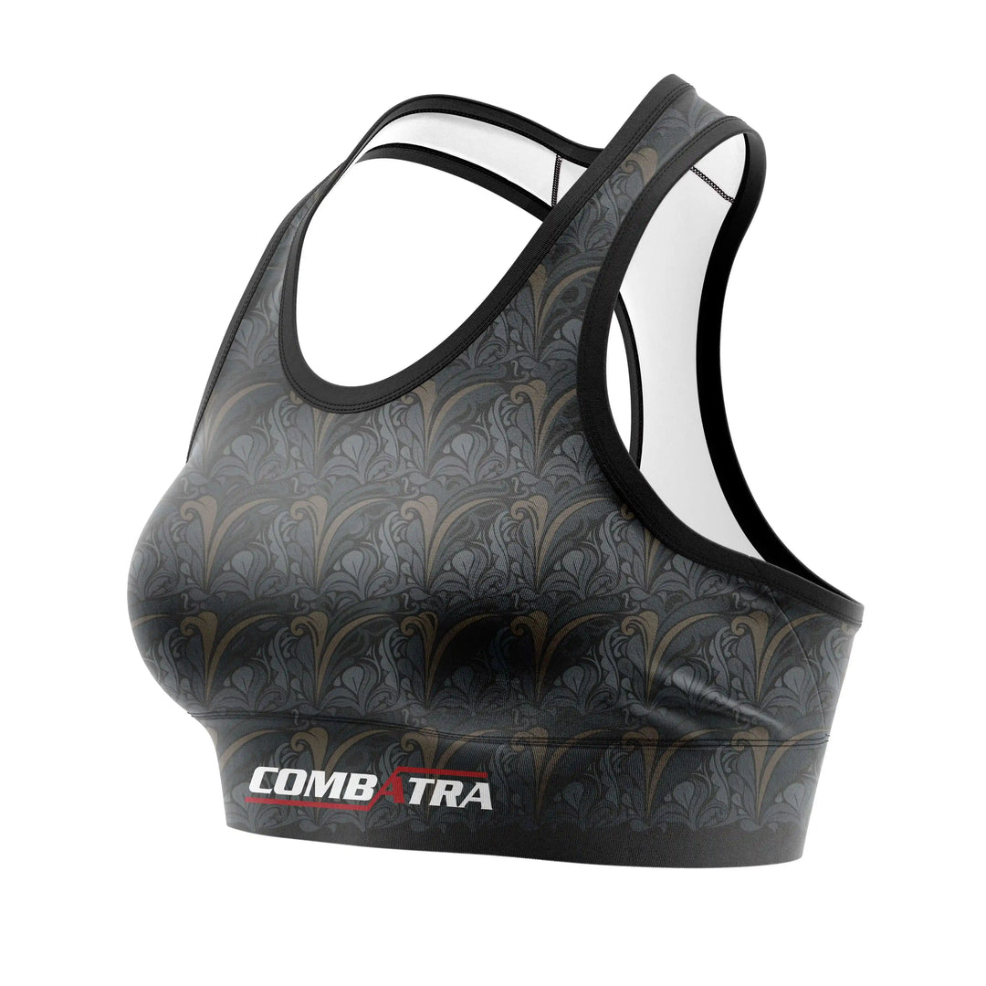 Golden Black Sports Bra alternate view | Combatra