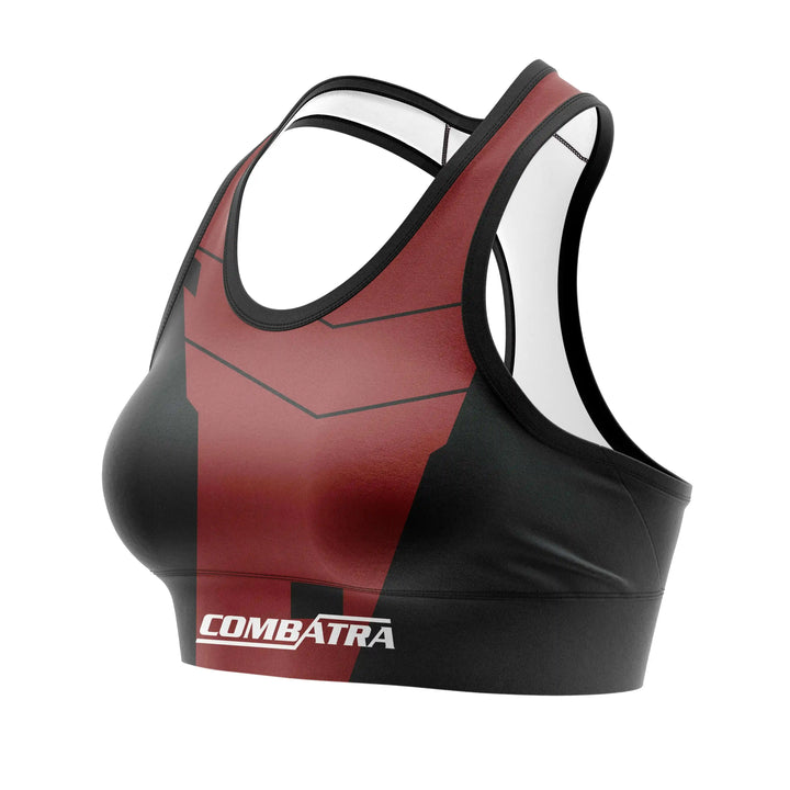 Red Vortex Combat Sports Bra alternate view | Combatra