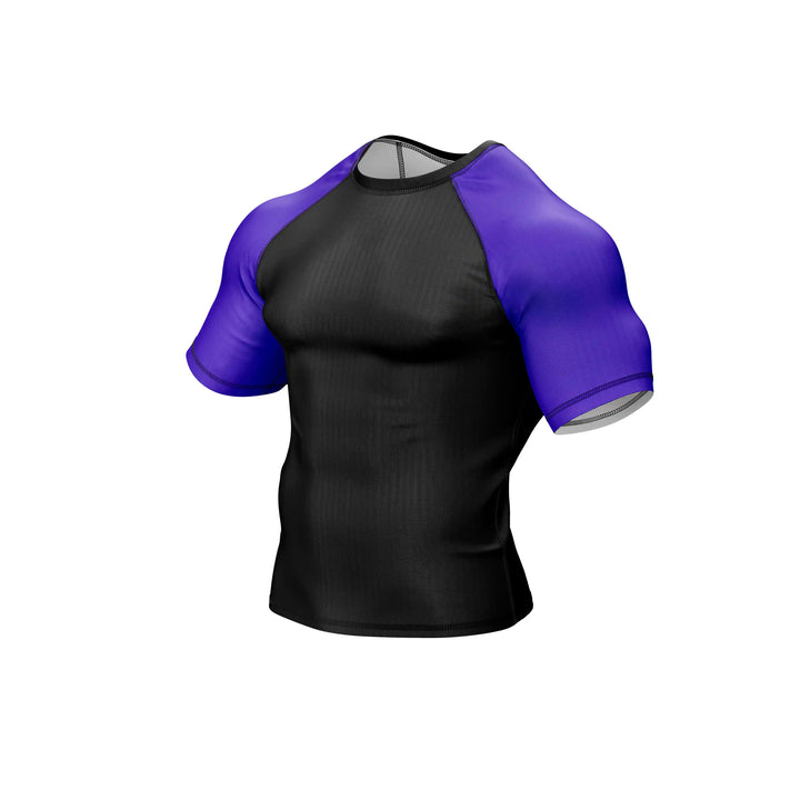 Black &amp; Purple BJJ Rashguard – UPF 50+ | Combatra
