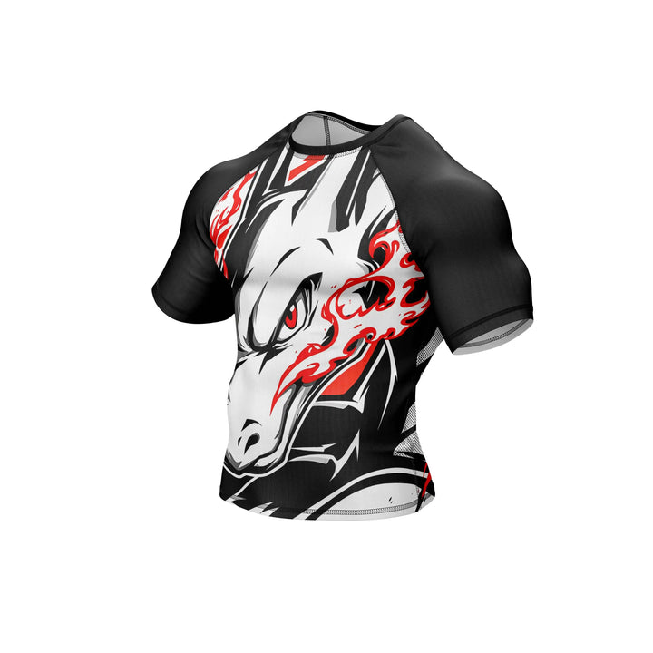Combatra White Fierce Dragon BJJ Rashguard – UPF 50+