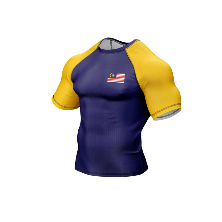 Combatra Malaysia Flag Patriotic BJJ Rashguard – UPF 50+