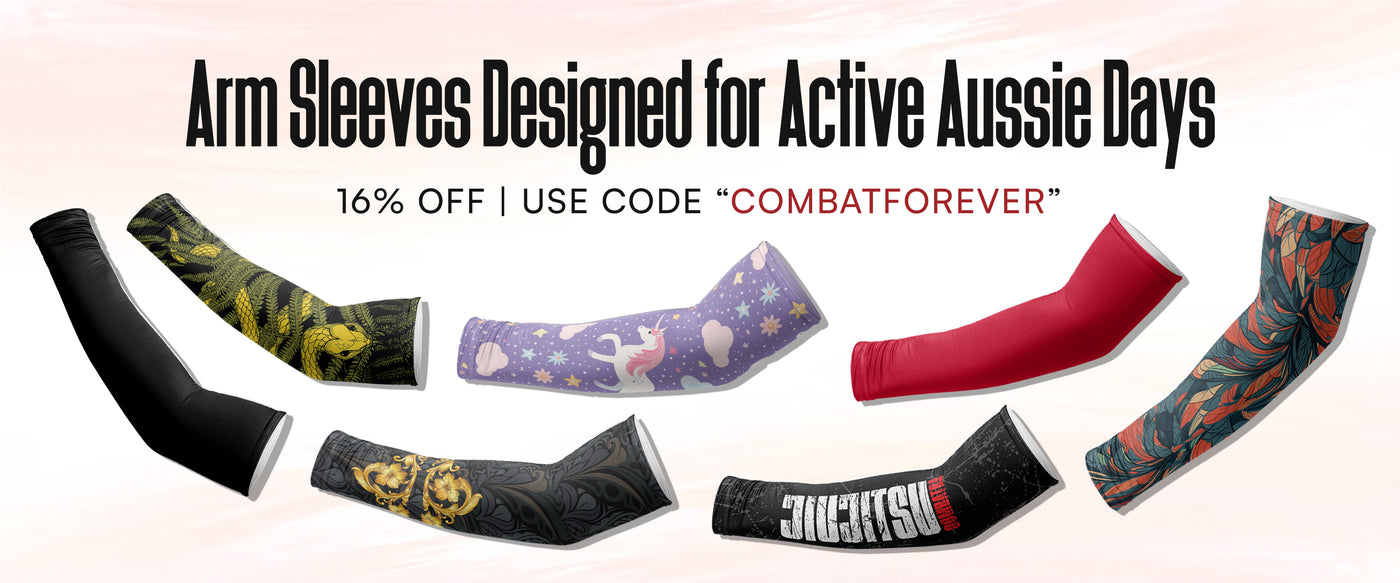 Combatra UPF 50+ arm sleeves for outdoor training and sun protection