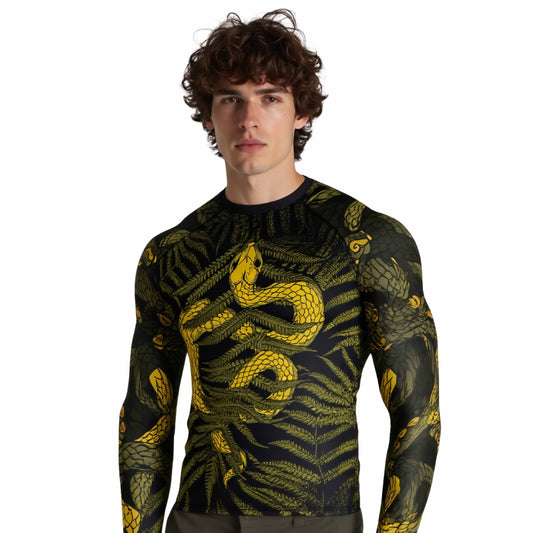 Abstract Snake Fury Compression Rash Guard