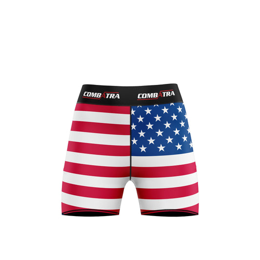 USA Flag Compression Shorts - Combat Shorts