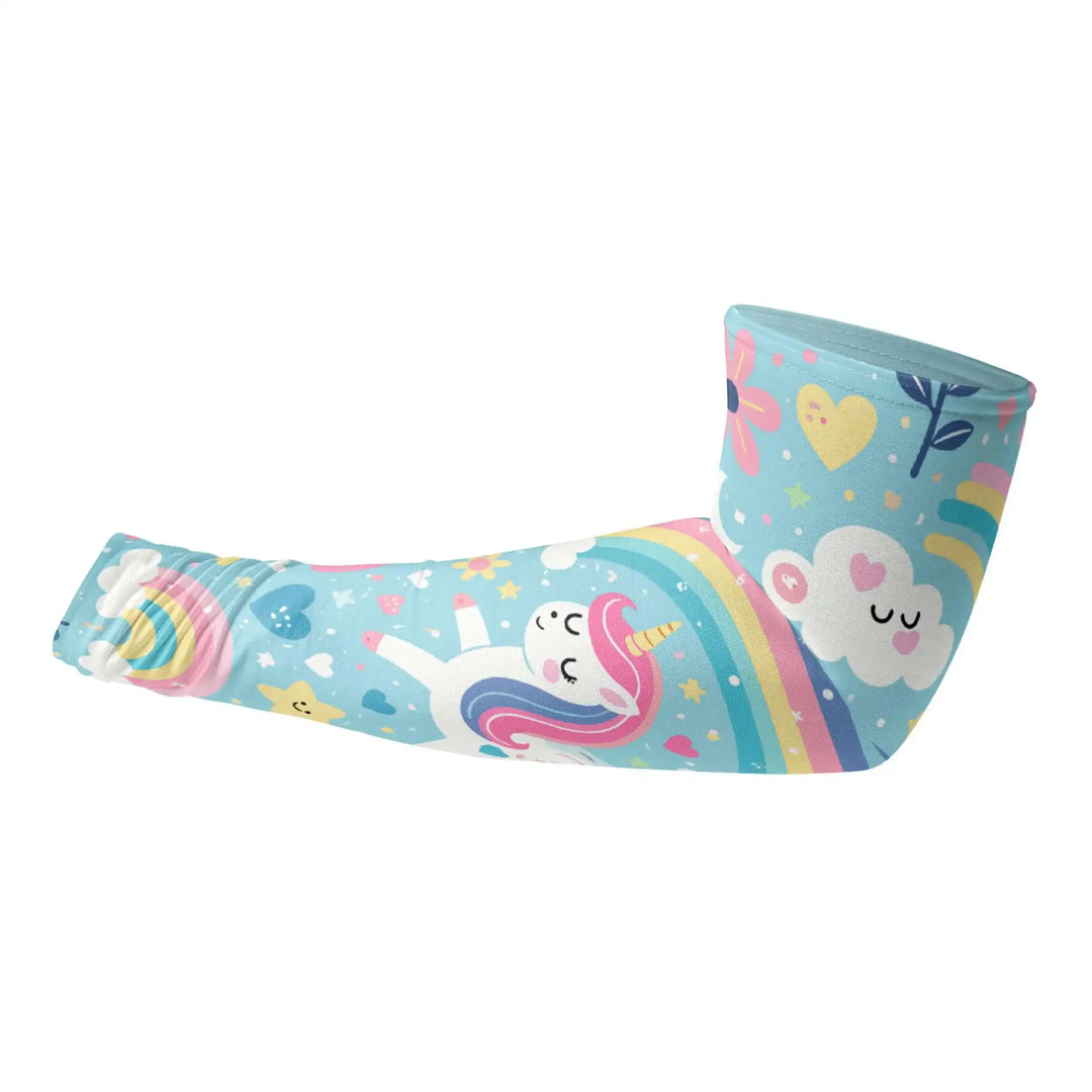 Combatra Kids Sky Blue Unicorn Arm Sleeves – UPF 50+