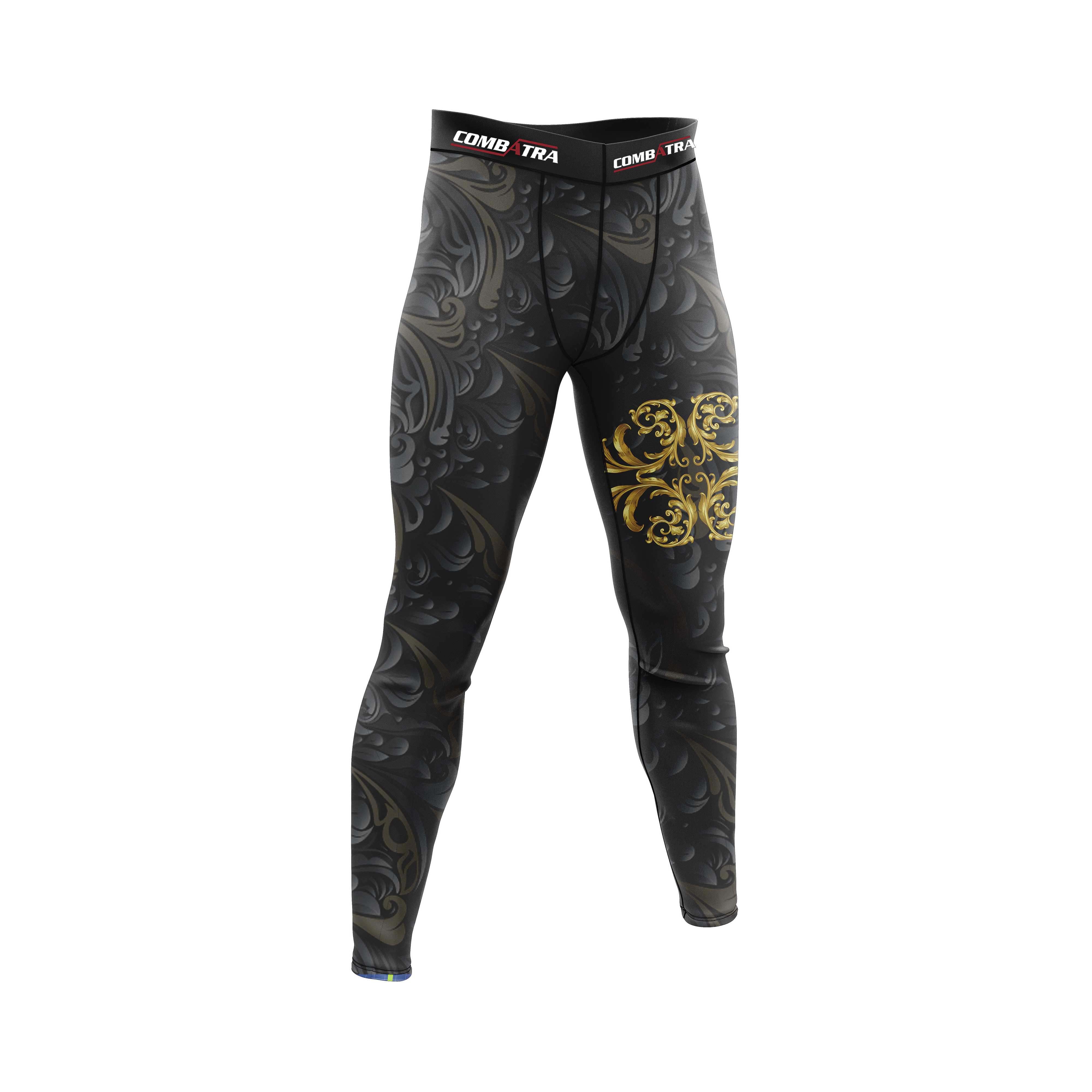 Golden Black Compression Pants