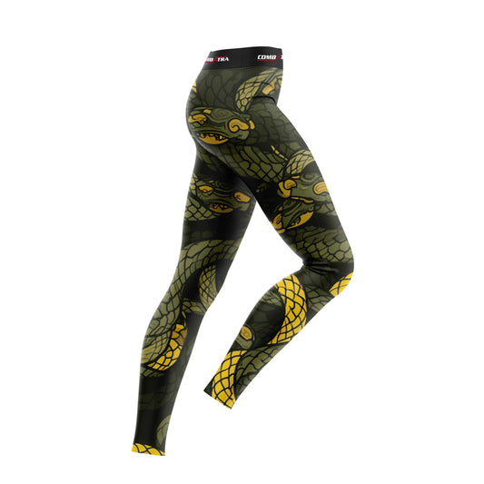 Abstract Snake Fury Compression spats For Women - Combatra