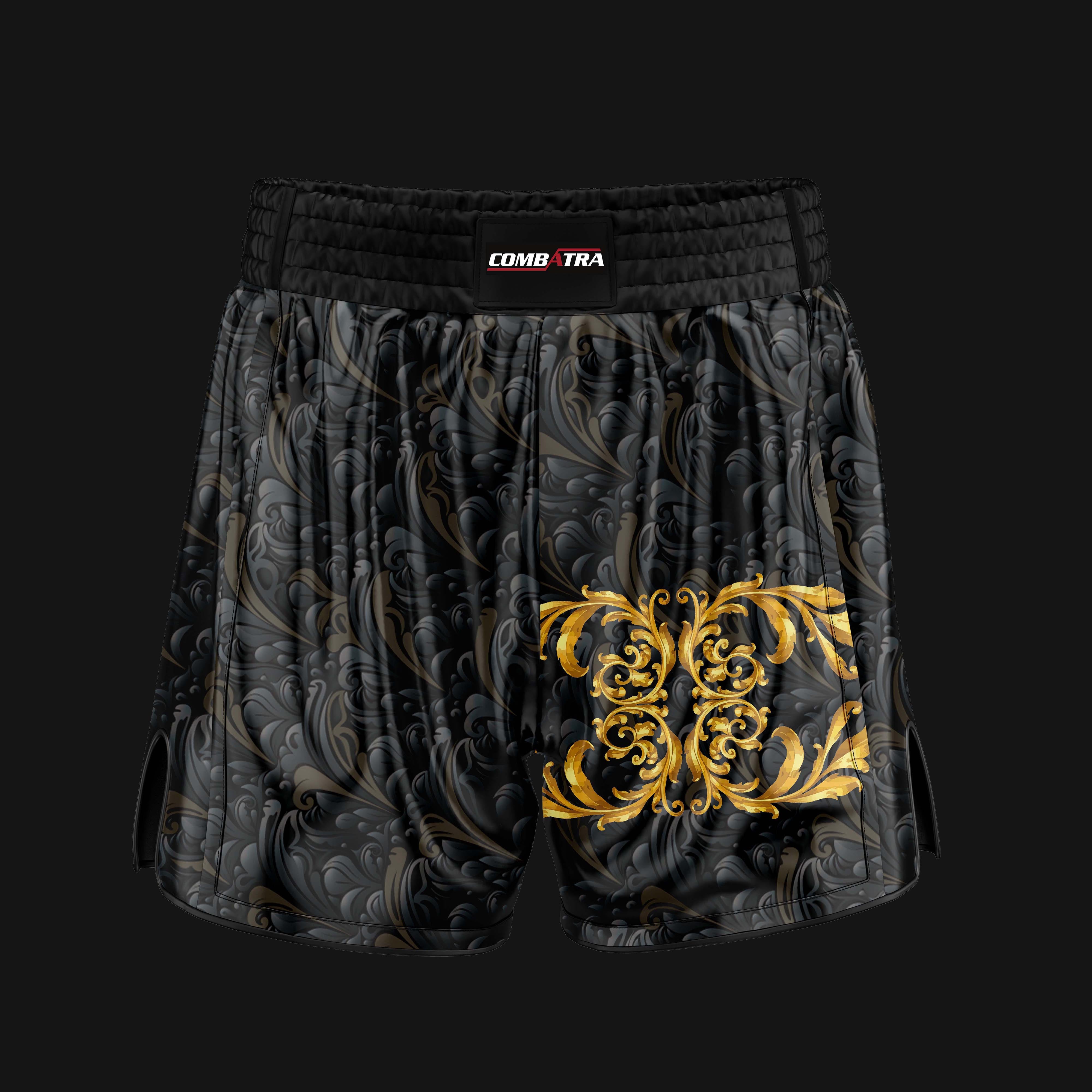 Golden Black Muay Thai Shorts