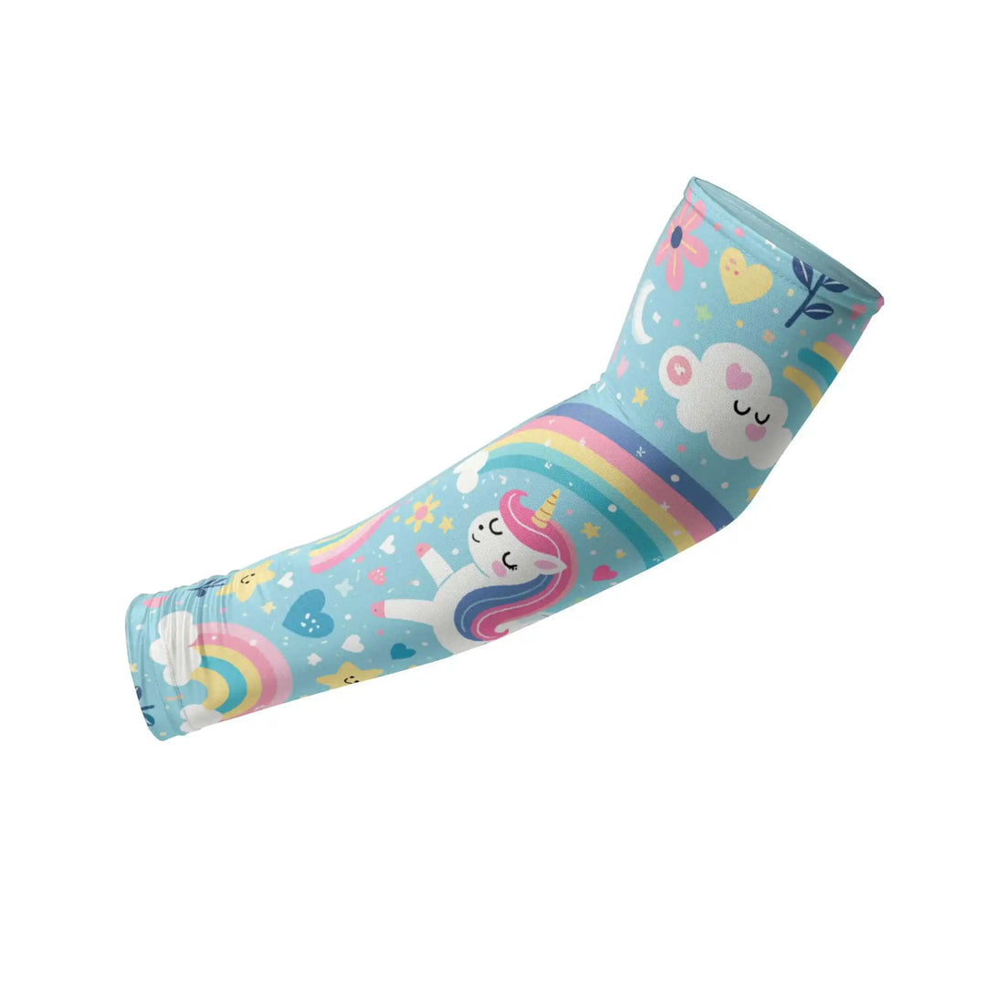 Combatra Kids Sky Blue Unicorn Arm Sleeves – UPF 50+