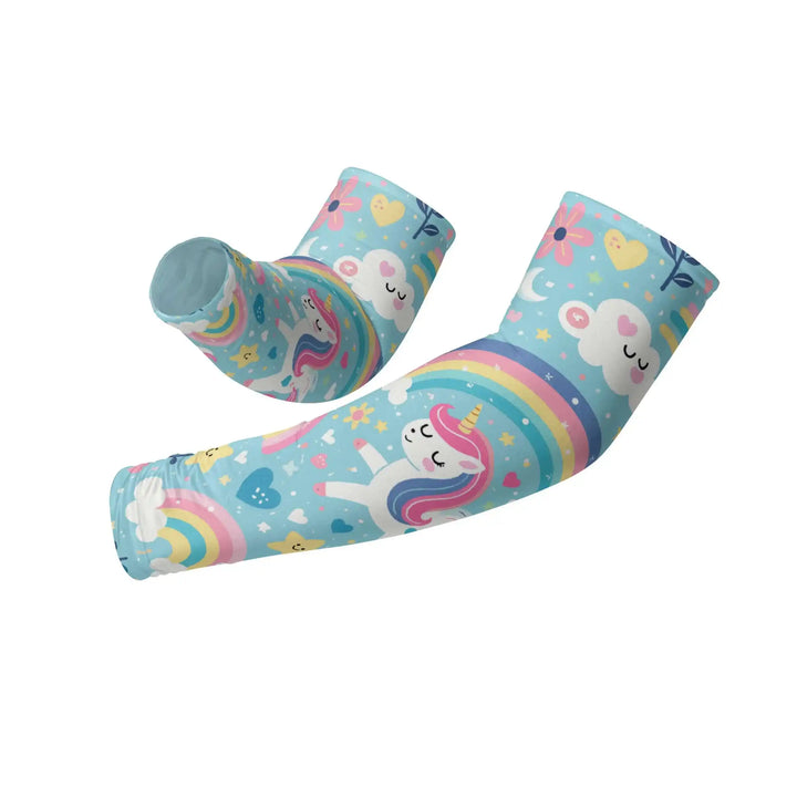 Combatra Kids Sky Blue Unicorn Arm Sleeves – UPF 50+
