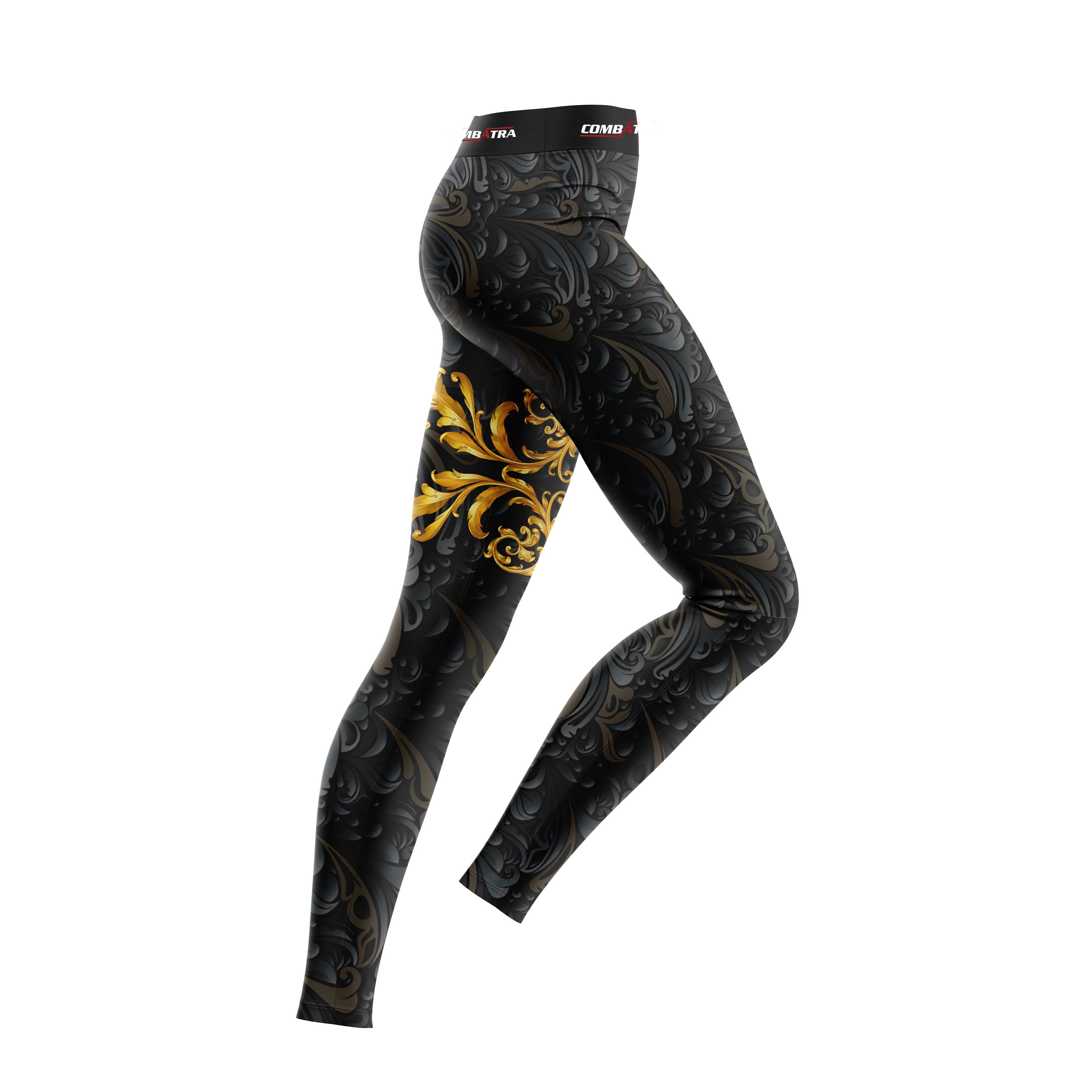 Golden Black  Compression spats For Women