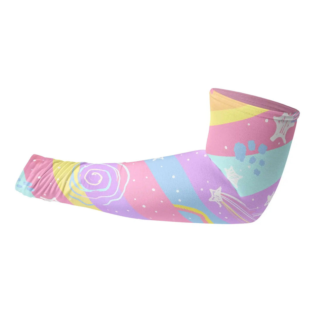 Combatra Kids Pastel Rainbow Arm Sleeves – UPF 50+