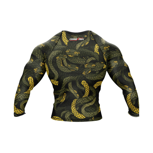 Abstract Snake Fury Compression Rash Guard - Combatra