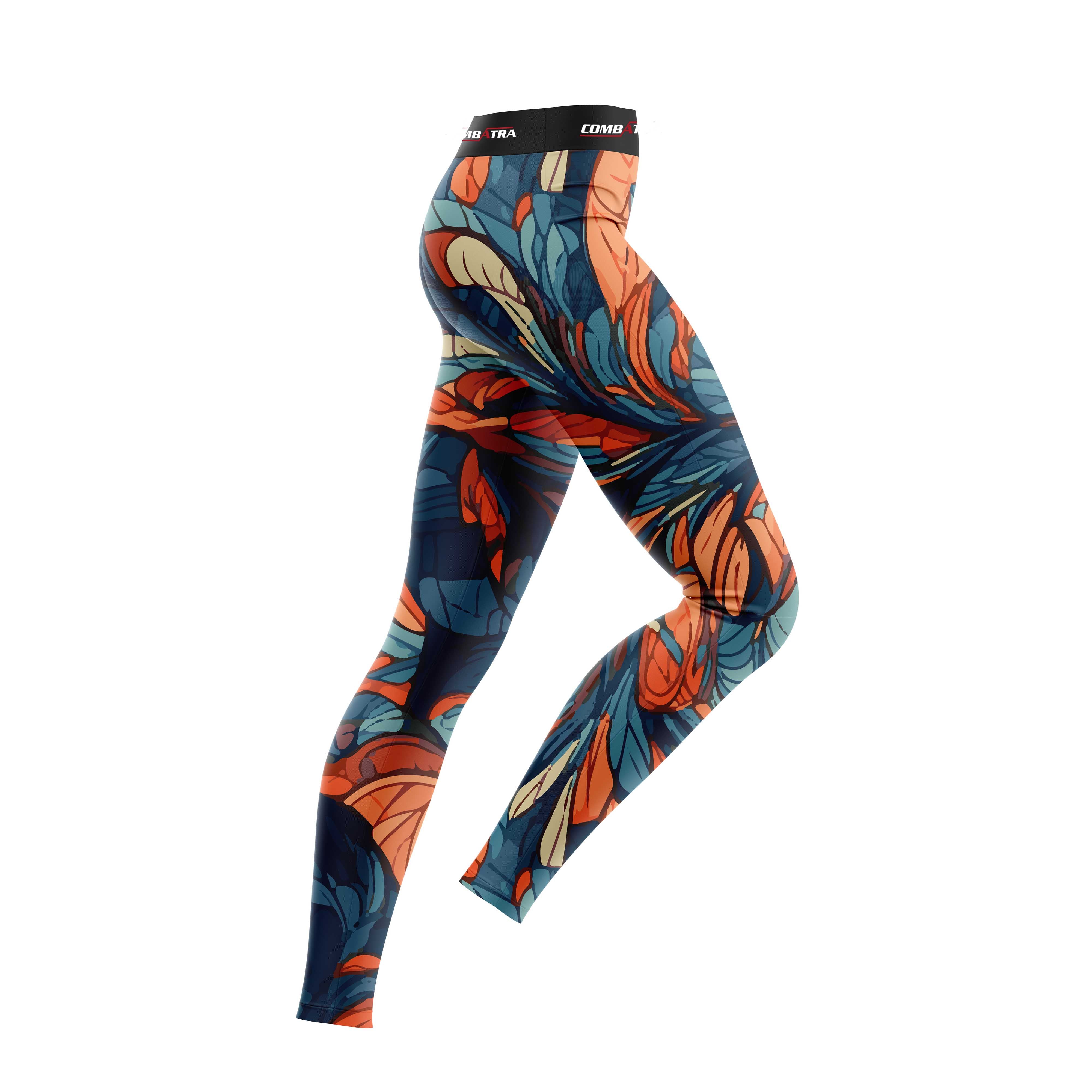 Feather Design  Compression Pants For Women