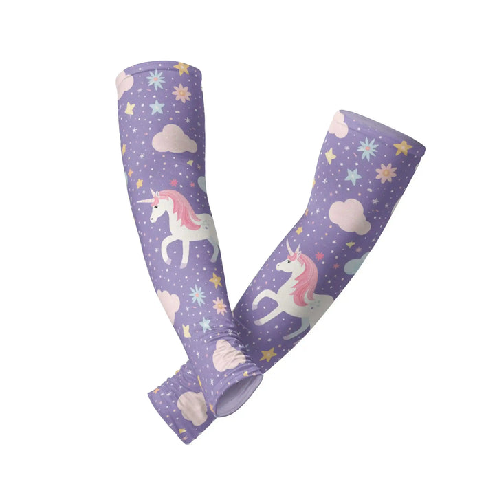 Combatra Kids Purple Unicorn Arm Sleeves – UPF 50+