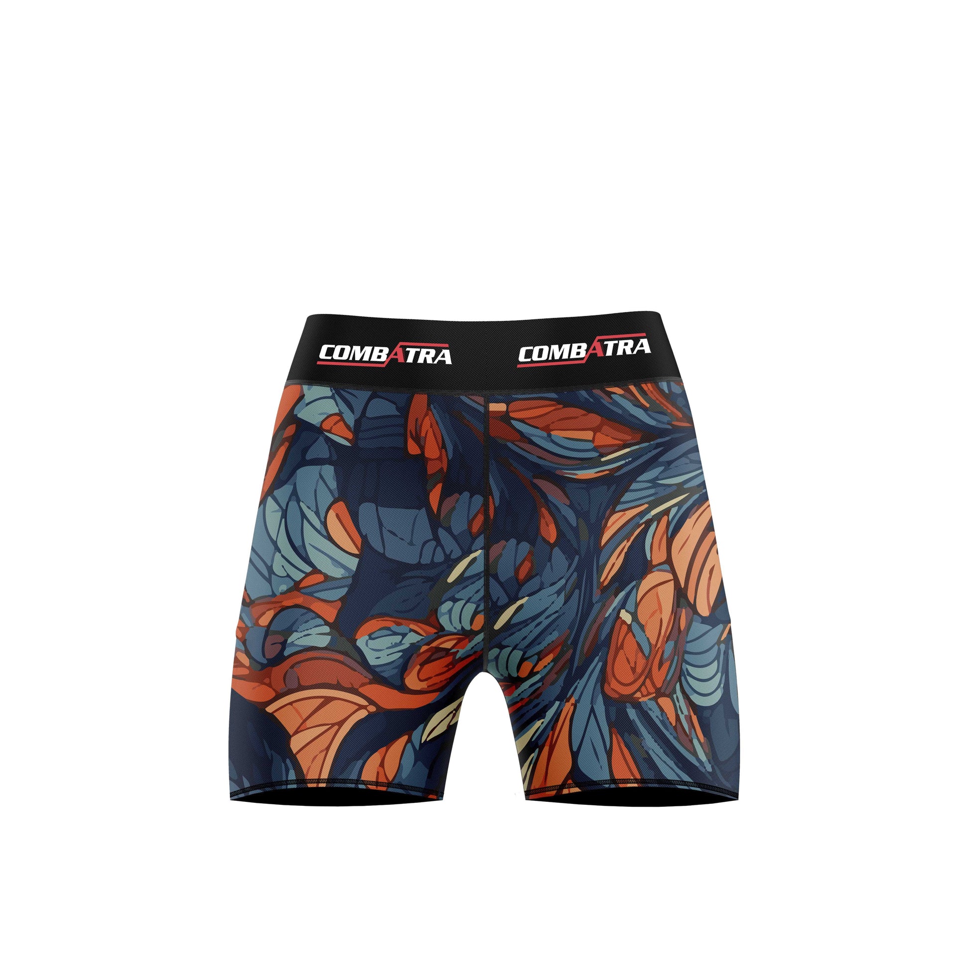 Abstract Feather   Women’s  Compression Shorts -  Combat Shorts - Combatra